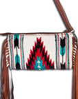 American Darling ADBGZ157DAR1 Clutch Hand Tooled Saddle Blanket Genuine Leather Women Bag Western Handbag Purse
