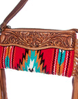 American Darling ADBGZ157DAR2 Clutch Hand Tooled Saddle Blanket Genuine Leather Women Bag Western Handbag Purse