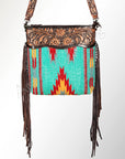 American Darling ADBGZ158 Signature Crossbody Hand Tooled Saddle Blanket Genuine Leather Women Bag Western Handbag Purse
