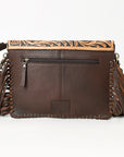 American Darling ADBGD112 Envelope Hand Tooled Hair-On Genuine Leather Women Bag Western Handbag Purse