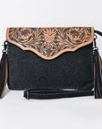 American Darling ADBGD113 Envelope Hand Tooled Genuine Leather Women Bag Western Handbag Purse