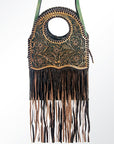 American Darling ADBGH116 Clutch Hand Tooled Genuine Leather Women Bag Western Handbag Purse