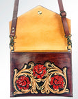 American Darling ADBGH118 Small Crossbody Hand Tooled Genuine Leather Women Bag Western Handbag Purse