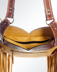 American Darling ADBGH129 Messenger Hand Tooled Genuine Leather Women Bag Western Handbag Purse