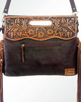 American Darling Clutch Hand Tooled Hair on Genuine Leather Western Women Bag Handbag Purse | Purses for Cute