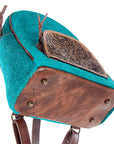 American Darling Hand Tooled Hair On Genuine Leather Women Bag Western Handbag Purse