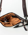 American Darling ADBGZ162 Small Crossbody Hair-On Genuine Leather Women Bag Western Handbag Purse