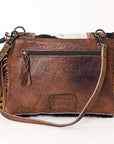 American Darling ADBG499BRW Envelope Hand Tooled Hair-On Genuine Leather Women Bag Western Handbag Purse
