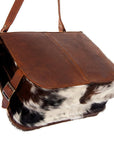American Darling ADBG508BRW Small Crossbody Hair-On Genuine Leather Women Bag Western Handbag Purse