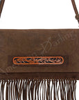 American Darling ADBGD116 Envelope Hand Tooled Genuine Leather Women Bag Western Handbag Purse