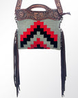 American Darling ADBGZ169G Clutch Hand Tooled Saddle Blanket Genuine Leather Women Bag Western Handbag Purse