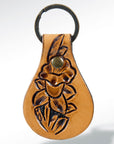 American Darling ADKR143 Hand Tooled Carved Genuine Leather Keyring