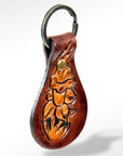 American Darling ADKR146 Hand Tooled Carved Genuine Leather Keyring