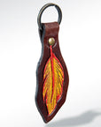 American Darling ADKR147 Hand Tooled Carved Genuine Leather Keyring