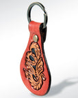 American Darling ADKR151 Hand Tooled Carved Genuine Leather Keyring