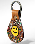American Darling ADKR152 Hand Tooled Carved Genuine Leather Keyring