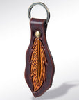 American Darling ADKR159 Hand Tooled Carved Genuine Leather Keyring