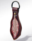 American Darling ADKR160 Hand Tooled Carved Genuine Leather Keyring
