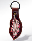 American Darling ADKR160 Hand Tooled Carved Genuine Leather Keyring