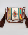 American Darling Saddle Blanket Genuine Leather Women Bag Western Handbag Purse