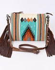 American Darling Saddle Blanket Genuine Leather Women Bag Western Handbag Purse