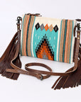 American Darling Saddle Blanket Genuine Leather Women Bag Western Handbag Purse