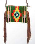 American Darling Saddle Blanket Genuine Leather Women Bag Western Handbag Purse
