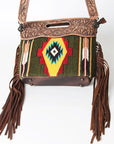 American Darling ADBG496A Clutch Hand Tooled Saddle Blanket Genuine Leather Women Bag Western Handbag Purse