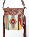American Darling Signature Crossbody Hand Tooled Saddle Blanket Genuine Leather Women Bag Western Handbag Purse