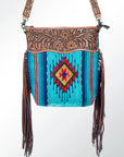 American Darling Signature Crossbody Hand Tooled Saddle Blanket Genuine Leather Women Bag Western Handbag Purse