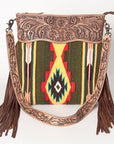 American Darling Signature Crossbody Hand Tooled Saddle Blanket Genuine Leather Women Bag Western Handbag Purse