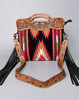American Darling ADBGZ176 Clutch Hand Tooled Saddle Blanket Genuine Leather Women Bag Western Handbag Purse