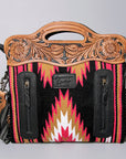American Darling ADBGZ176 Clutch Hand Tooled Saddle Blanket Genuine Leather Women Bag Western Handbag Purse