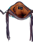 American Darling ADBGZ178 Wristlet Hand Tooled Saddle Blanket Genuine Leather Women Bag Western Handbag Purse