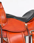 Western American Leather Horse Saddle Wide Gullet Trail Hilason