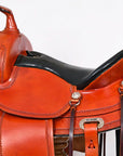 Western American Leather Horse Saddle Wide Gullet Trail Hilason