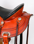 Western American Leather Horse Saddle Wide Gullet Trail Hilason