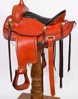 Western American Leather Horse Saddle Wide Gullet Trail Hilason