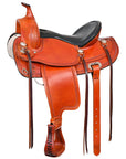 Western American Leather Horse Saddle Wide Gullet Trail Hilason