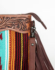 American Darling Cross Body Hand Tooled Saddle Blanket Genuine Leather Women Bag Western Handbag Purse