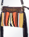 American Darling Cross Body Hand Tooled Saddle Blanket Genuine Leather Women Bag Western Handbag Purse
