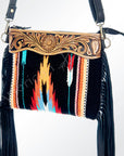 American Darling Cross Body Hand Tooled Saddle Blanket Genuine Leather Women Bag Western Handbag Purse