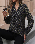 Gold Shimmer Long Sleeve Blouse