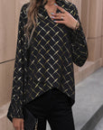 Gold Shimmer Long Sleeve Blouse