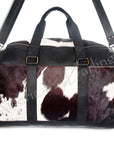 American Darling ADBG474BRWBK Duffel Hair On Genuine Leather Women Bag Western Handbag Purse