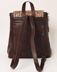 ADBGZ102TAW American Darling Hand Tooled Hair On Genuine Leather Women Bag Western Handbag Purse