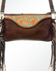 American Darling Small Crossbody Hand Tooled Hair On Genuine Leather Women Bag Western Handbag Purse
