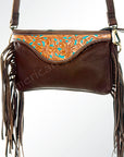 American Darling Small Crossbody Hand Tooled Hair On Genuine Leather Women Bag Western Handbag Purse