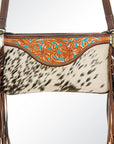 American Darling Small Crossbody Hand Tooled Hair On Genuine Leather Women Bag Western Handbag Purse