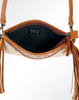 American Darling Small Crossbody Hand Tooled Hair On Genuine Leather Women Bag Western Handbag Purse